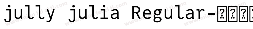 jully julia Regular字体转换